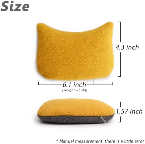 Large Mouse Wrist Rest Bean Bag, Ergonomic Mouse Support Pad Filled Ergo Beads for Computer, Laptop, PC Gaming (Yellow)