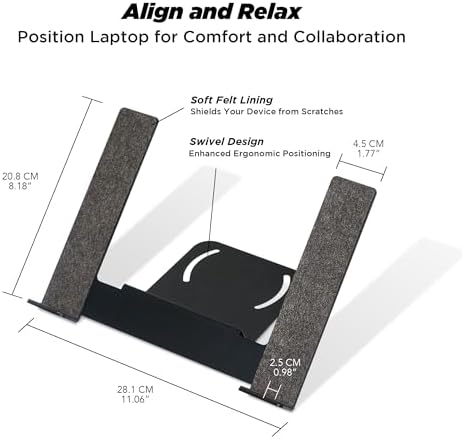 ULTRARM Moodular Laptop Tray Stand Add-On for Slide Rails, Do Not Use Alone