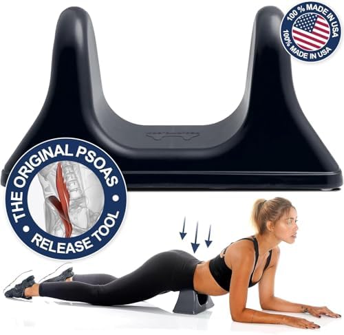 PSO-RITE Psoas Muscle Release Tool – Made in USA, Patented Deep Tissue Massage Device for Your Back, Hip Flexor & Trigger Point Relief, Night Black