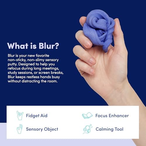 Speks Blur Sensory Slime Putty, Silent Stress Relief Tool, Desk Toy