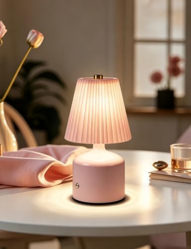 Table Lamp for Bedroom, Small Bedside Lamp Warm Light Touch Nightstand Lamp
