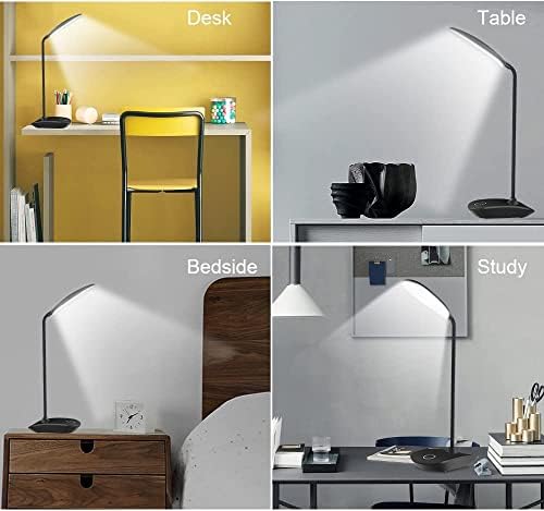 DEEPLITE LED Desk Lamp Battery Operated Lights Cordless Rechargeable Lamp, Flexible Portable Light for Bed Craft Nail Home Office, Eye-Caring Dimmable Small Desk Lamp Wireless Reading Lamp - 2 Pack
