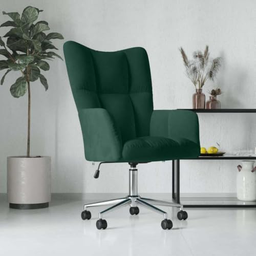 Velvet Relaxing Chair, Adjustable Swivel Office Desk Seat