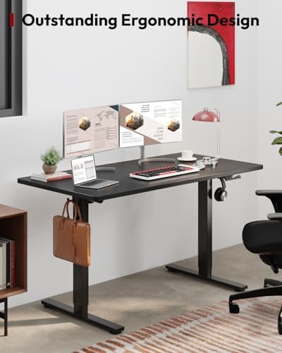 SANODESK 55''x24'' Height Adjustable Electric Standing Desk for Home Office