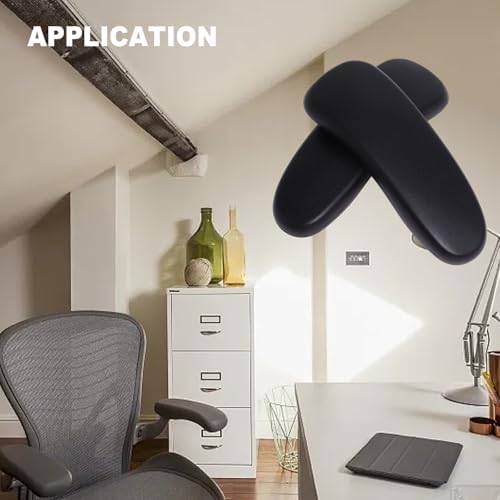 Office Chair Arm Pads for Aeron Chair Graphite, Polyurethane, 2 Pack