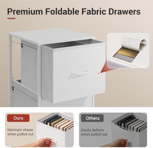 DEVAISE 2 Drawer Mobile File Cabinet with Open Storage Shelf