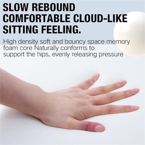 2 Pcs Memory Foam Cushion for Office Chair Wheelchair Sofa Seat Pad