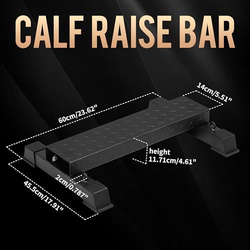 Steel Standing Calf Raise Platform, Anti-Slip Block for Leg & Squat