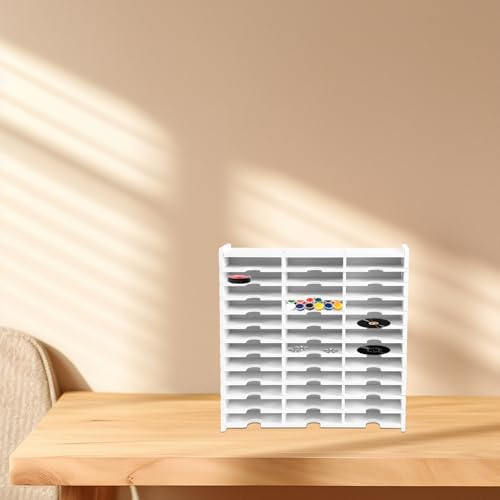 36 Slots Ink Pad Printing Storage Box, Large Capacity Ink Pad Holder for Stamp Up or Ranger Ink Pads Painting Tray Rack for Crafts Supply