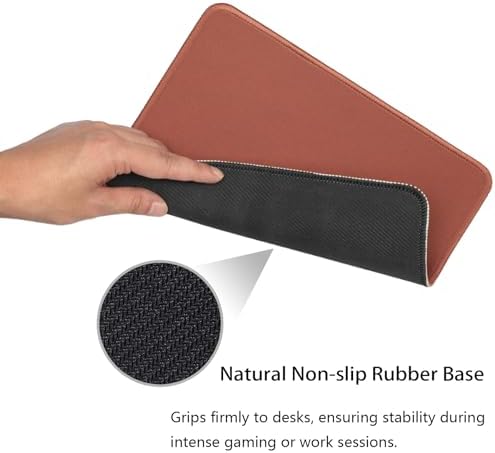 Brown Office/Gaming Mouse Pad, 10.2 x 8.2 Inches Cute Stitched Desk Mat