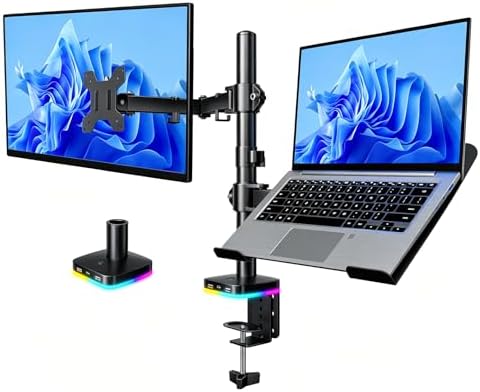 Afaloona RGB Monitor & Laptop Stand with USB Hub, Charging & Data Transfer