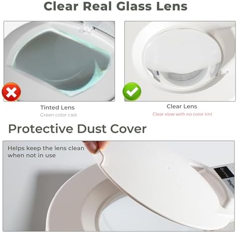 10X Magnifying Glass with Light, Clamp-on Desk Magnifier Lamp with Real Glass Lens and Adjustable Swing Arm for Reading, Crafts, Repair, Inspection and Close Work