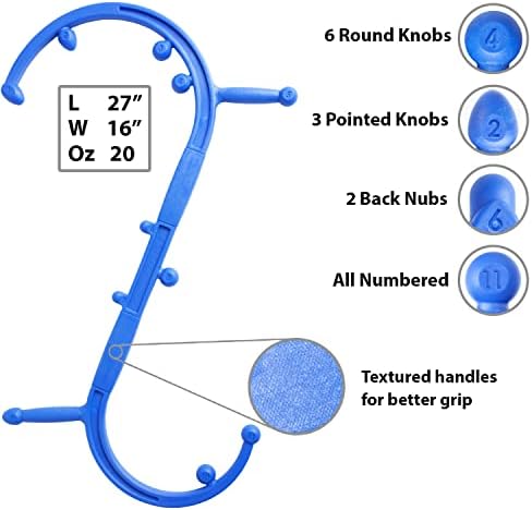 Body Back Buddy Elite Back Massager & Neck Massager for Pain Relief, Blue