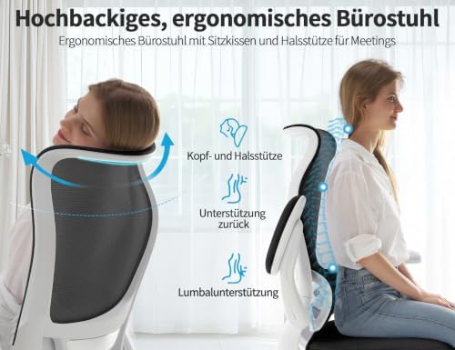 TRALT High Back Office Chair, Ergonomic Desk Chair