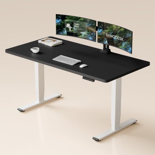 SANODESK Dual Motor Standing Desk 220lbs Height Adjustable Desk