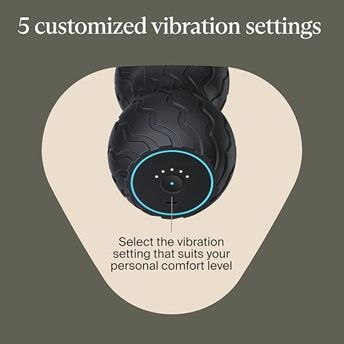 TheraGun Therabody WaveDuo - Ergonomically Contoured Foam Roller - Bluetooth Enabled Muscle Roller for Your Back, Neck & Spine with 5 Customizable Vibration Frequencies in Therabody App