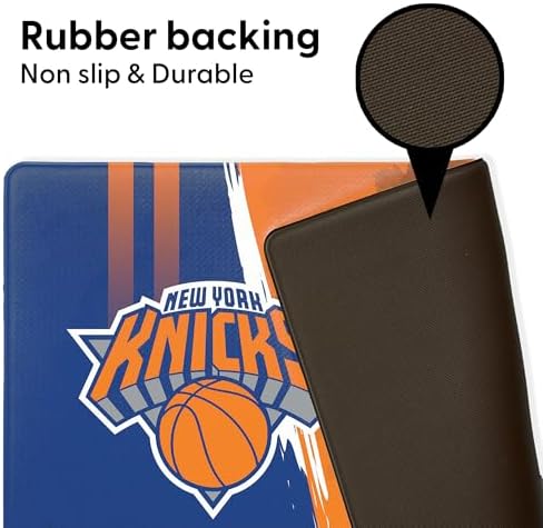 Northwest NBA New York Knicks Embossed Anti-Fatigue Mat, Cushioned Kitchen Floor Rug, Non-Slip PVC Standing Comfort, 18 x 30 in
