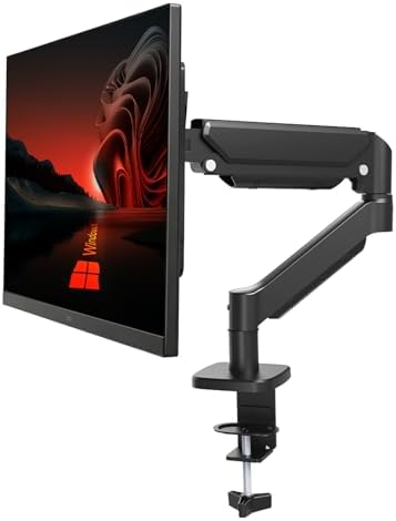 Heavy Duty Single Monitor Arm Desk Mount Gas Spring for 17-32 Inch Screens