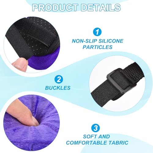 PATIKIL Office Chair Arm Pads, 2 pcs Office Chair Arm Cover Soft Office Chair Armrest Pads Memory Foam Cotton Removable Washable for Desk Computer Gaming, Purple Blue