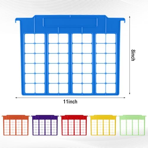 Watersay 12 Pack File Cabinet Dividers 11 x 6 in, Rainbow Color