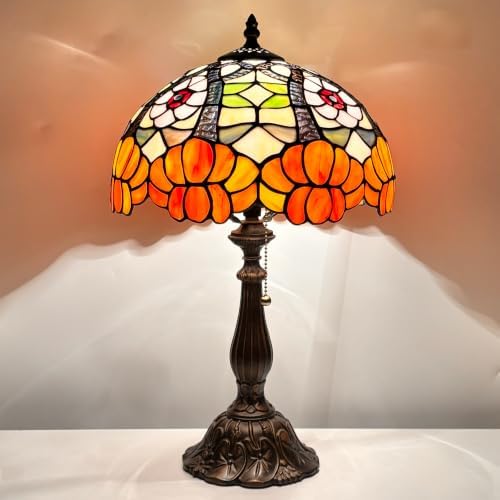 Tiffany Stained Glass Lamp Orange Blossom Table Lamp