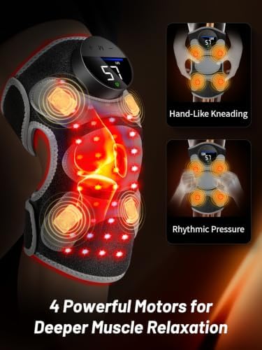 Flagship Knee Massager with Heat and Red Light Therapy for Knee Pain Relief