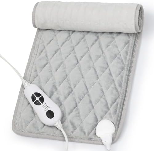 Heating Pad,Heated Blanket,Heating Pad for Back Neck,LightGray,24x12 in