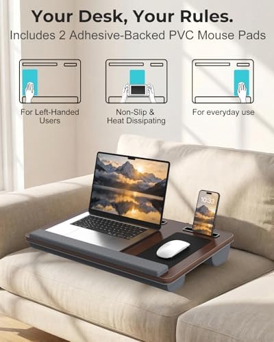 Potuopy Laptop Lap Desk, Portable Bed Table Tray for Laptop Fit 17" Laptops