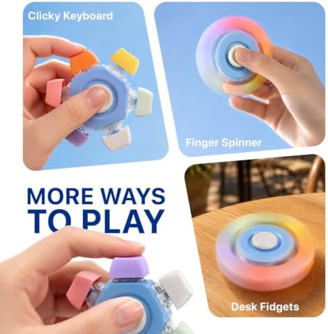 Fidget Toys for Adults Stress Relief: 2 Pack Clicker Fidget with Rotation