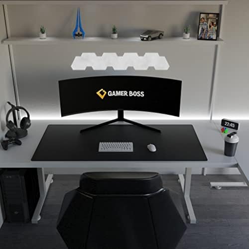 Gamer Boss - Gaming Mouse Pad - 60 x 30 Inches - 4mm Thick with Stitched Edges, Non-Slip Rubber Base, Premium Cloth Mousepad, Desk Mat for Laptop, Keyboard, Computer & PC (Giga, Black)