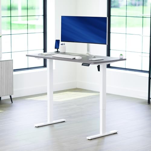 VIVO Dark Gray 55 x 28 in Standing Desk, DESK-KIT-1W55G