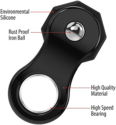 Yolscue 2 Pack Fidget Toy,Fidget Spinner Toy for Adults and Kid,Gifts Suitable for Children with Autism and ADHD,Quiet Office Desk Toy,Excellent for Relieving Stress and Anxiety Toys (Black & Yellow)