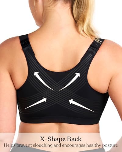 HSIA Posture Bras for Women Front Closure No Underwire Back Support Bra