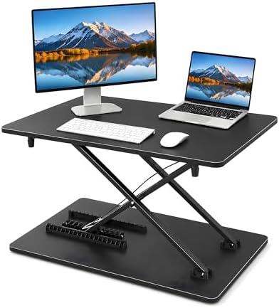 Standing Desk Converter Adjustable, 25.16" x 15.75" Sit Stand Desk Riser
