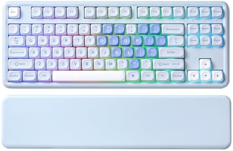YUNZII B87 TKL Wireless Mechanical Keyboard (Blue Heart,Milk Switch)