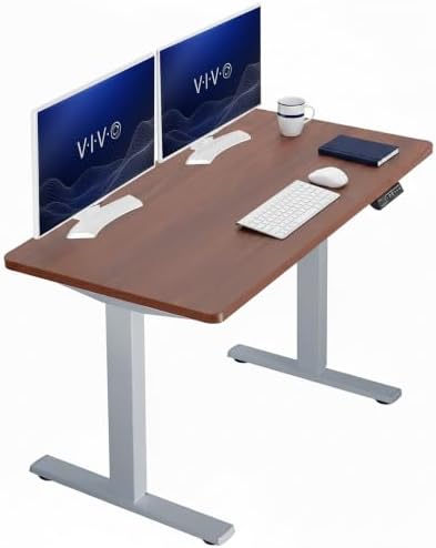 VIVO Dark Walnut 43 x 24 in Standing Desk, DESK-KIT-1G4D