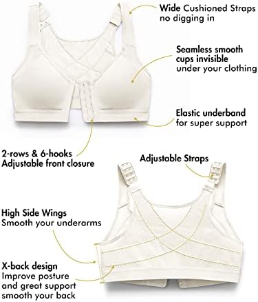 DELIMIRA Women's Front Closure Posture Support Bras