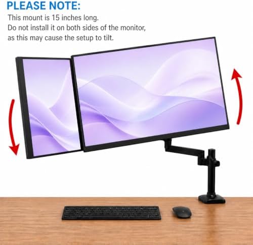 Universal VESA Mount Adapter for Tablets,Monitor Arm Extension Arm,Compatible with 4.7-15.6" Tablet/Phone/Portable Screen,Fits VESA 75x75 & 100x100,MAT002-XL