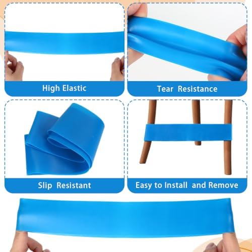 Chair Bands for Kids with Fidgety Feet, 8 Pack Desk Fidget Bands for Classroom, ADHD Tools for Kids Teacher Kindergarten Special Education Classroom Home Sensory ADHD ADD Autism Needs (Blue)