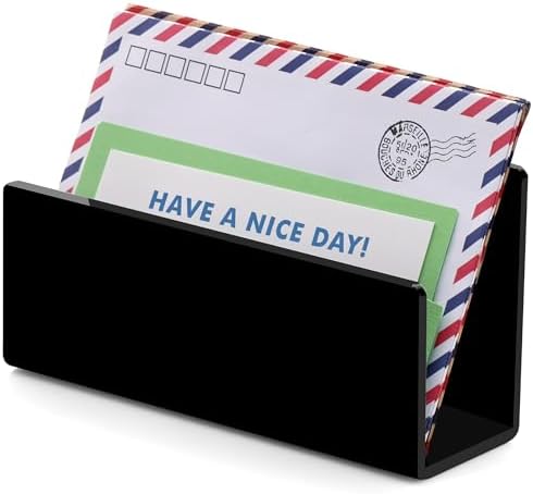 Acrylic Desk Mail Bill Organizer Sorter, Clear Small File Holders