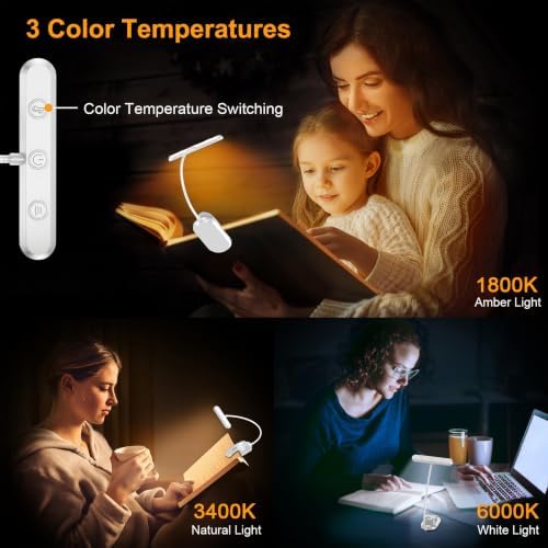 Gritin Rechargeable Book Light for Reading in Bed with 19 LED