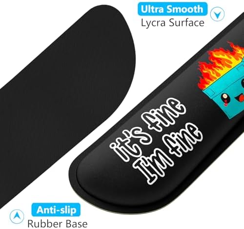 Dapesuom Enlarge Keyboard Wrist Rest, Memory Foam Wrist Cushion for Desk Mats Support, Typing Pain Relief Keyboard Mouse Pad Rests Set with Non-Slip Base for Gaming Laptop Computer, Black Dumpster