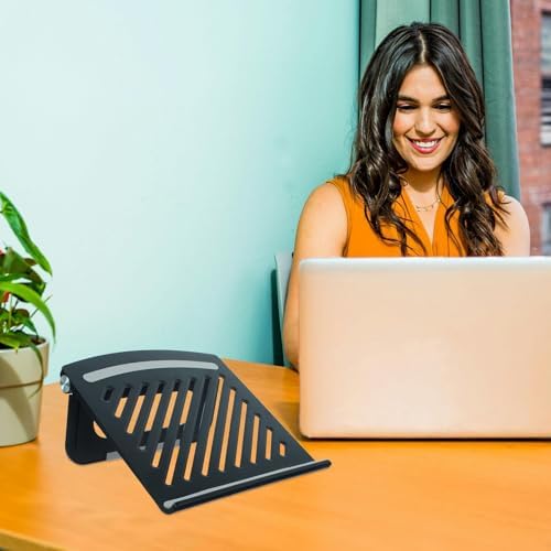 PRETYZOOM Foldable Laptop Stand with Multi Angle Adjustment for Desk Use