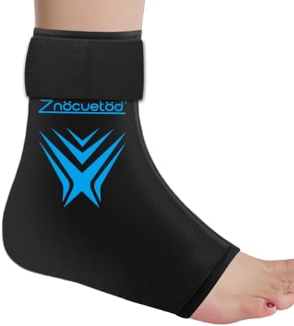 Ankle Ice Pack Wrap for Swelling, Reusable Foot Heel Gel Ice Pack for Injuries Sprained, Hot Cold Therapy Sock Compression for Plantar Fasciitis Pain Relief, Achilles Tendonitis