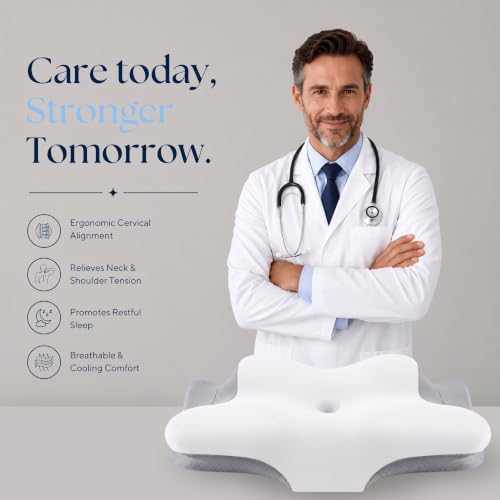 Dr.Prime Cervical Neck Pillow for Neck Pain Relief – Orthopedic Contour