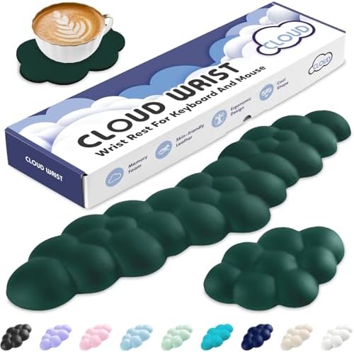 Sushret Cloud Wrist Rest for Keyboard and Mouse, Cloud Keyboard Wrist Rest