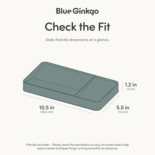BLUE GINKGO Desk Organizer Tray, Green, Made in Korea