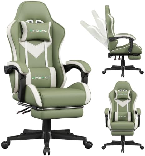 Gaming Chair Ergonomic Gamer Computer Office Chair,Footrest Lumbar Support