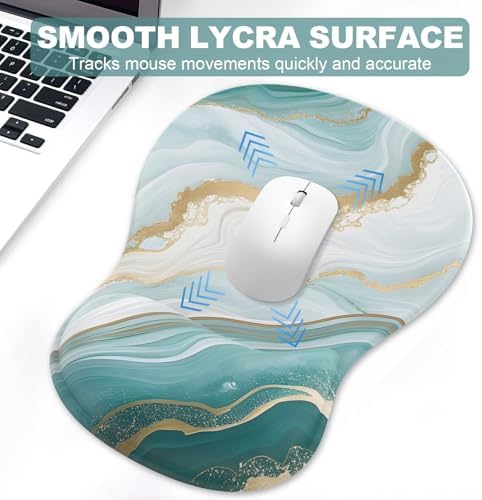Ergonomic Mouse Pad with Wrist Rest and Keyboard Wrist Rest, Gel Mousepad