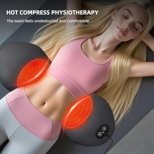 Lumbar Support Pillow Massage for Back Relaxation (Black)